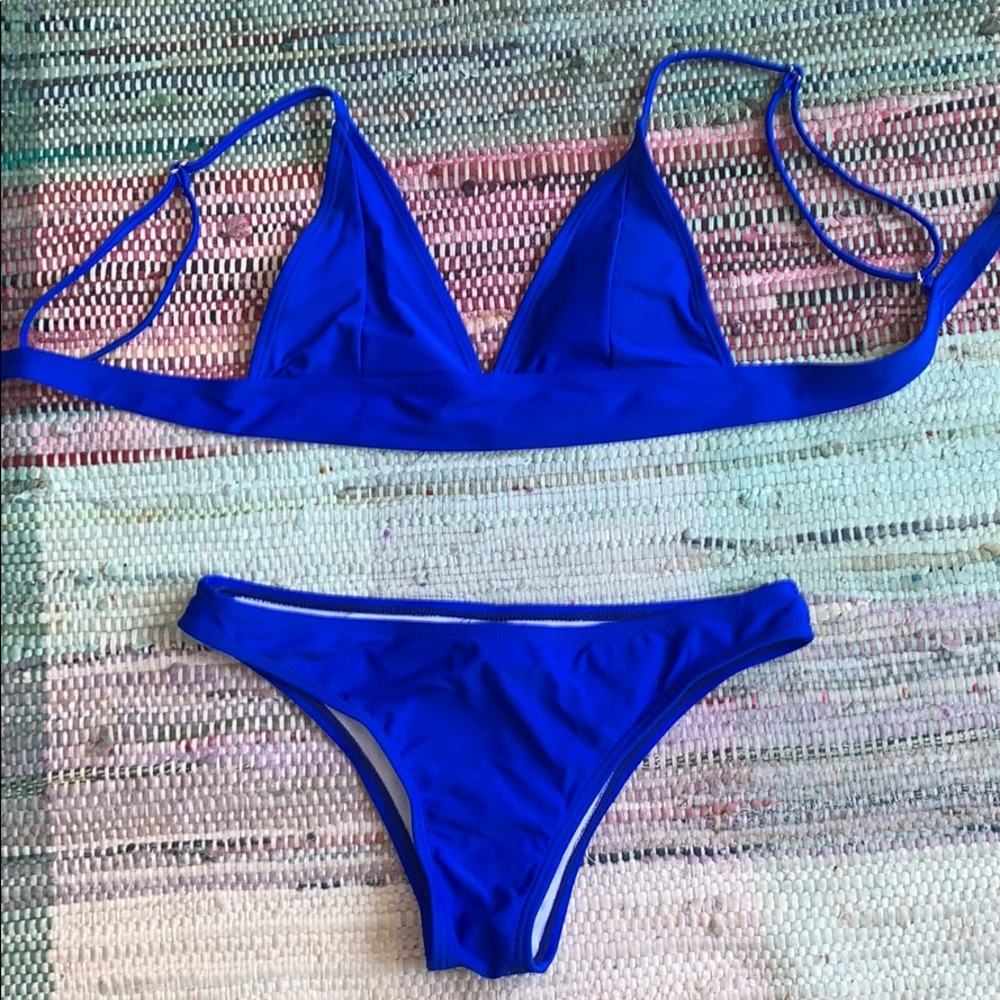 blue zaful bikini